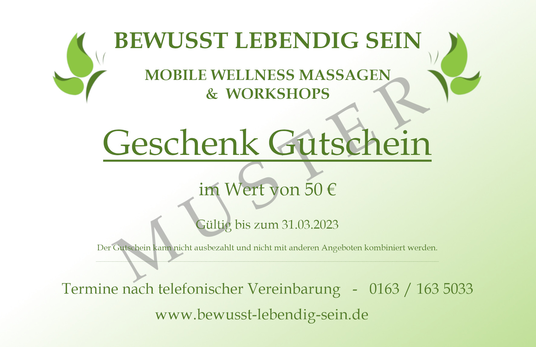 Gutschein Muster 3