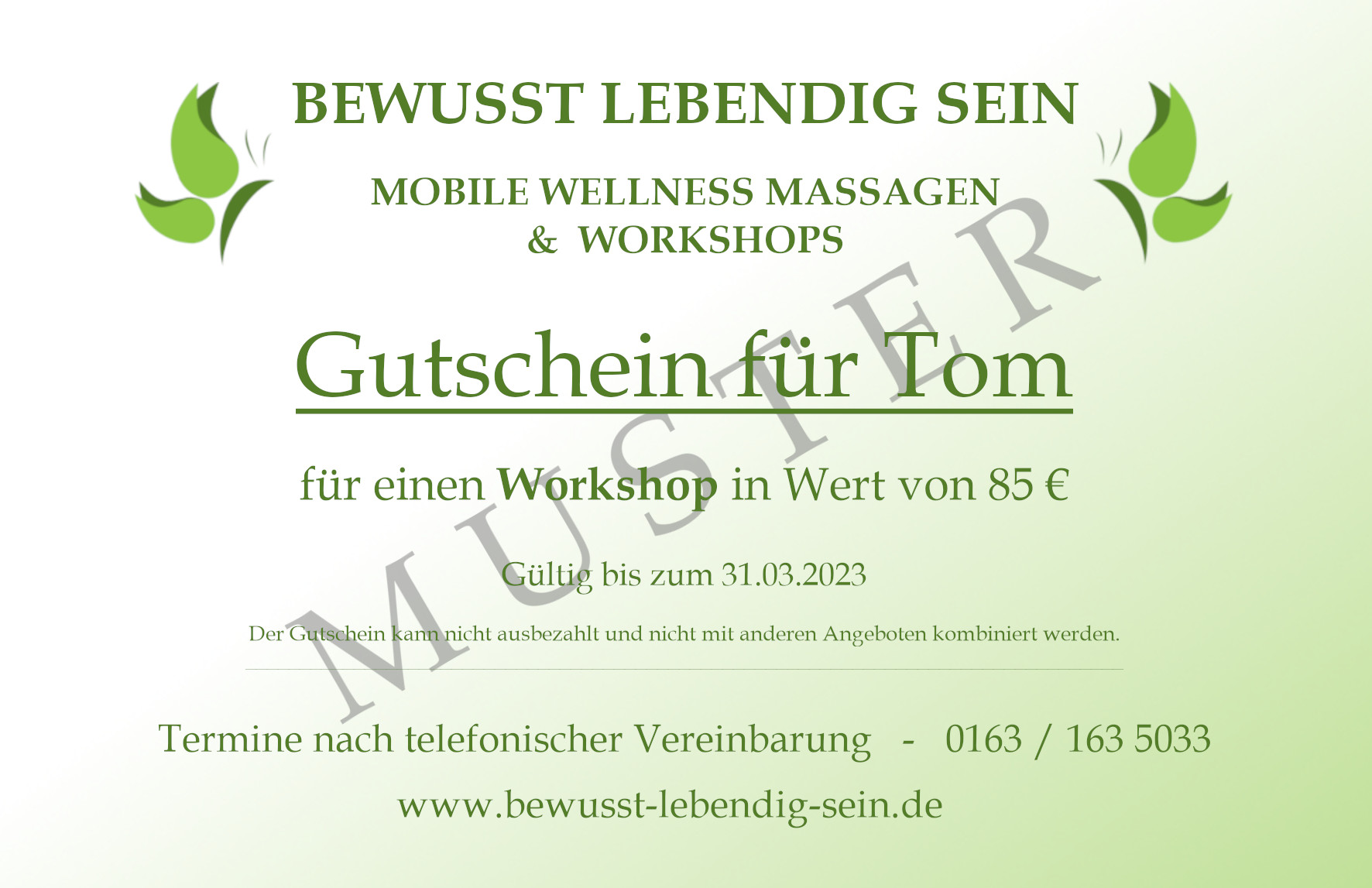 Gutschein Muster 2